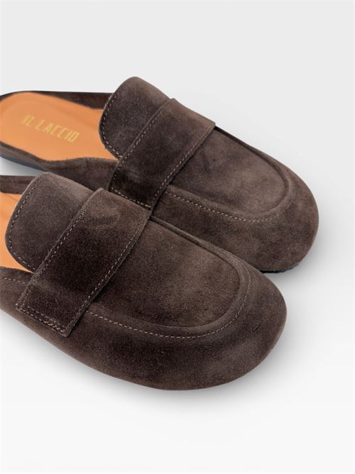 Sabot Mocassino in Camoscio Testa di Moro IL LACCIO | 5312VELOURTESTA DI MORO